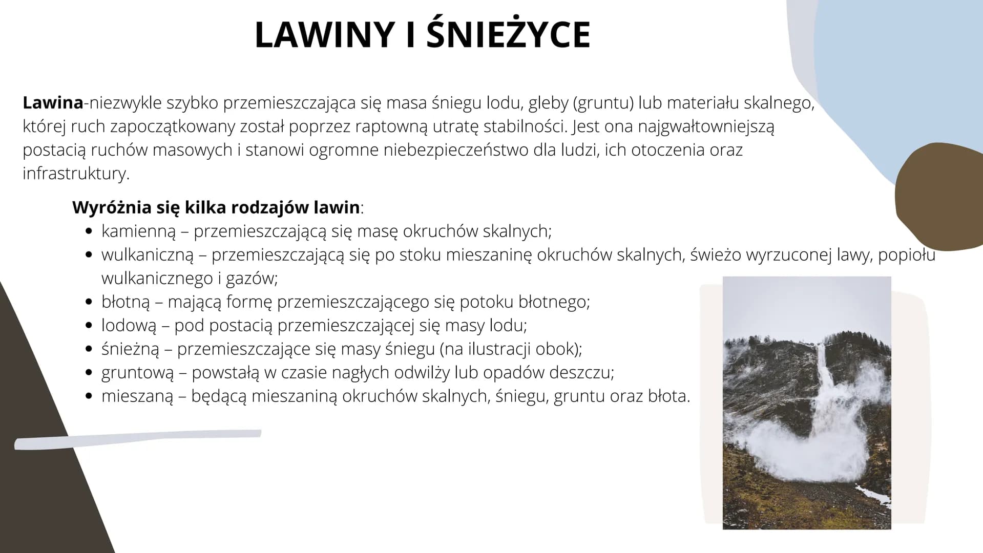 ZAGROŻENIA
NATURALNE Mimo ciągłego rozwoju techniki największym
zagrożeniem dla człowieka jest natura.
Zagrożenia naturalne, co roku występu