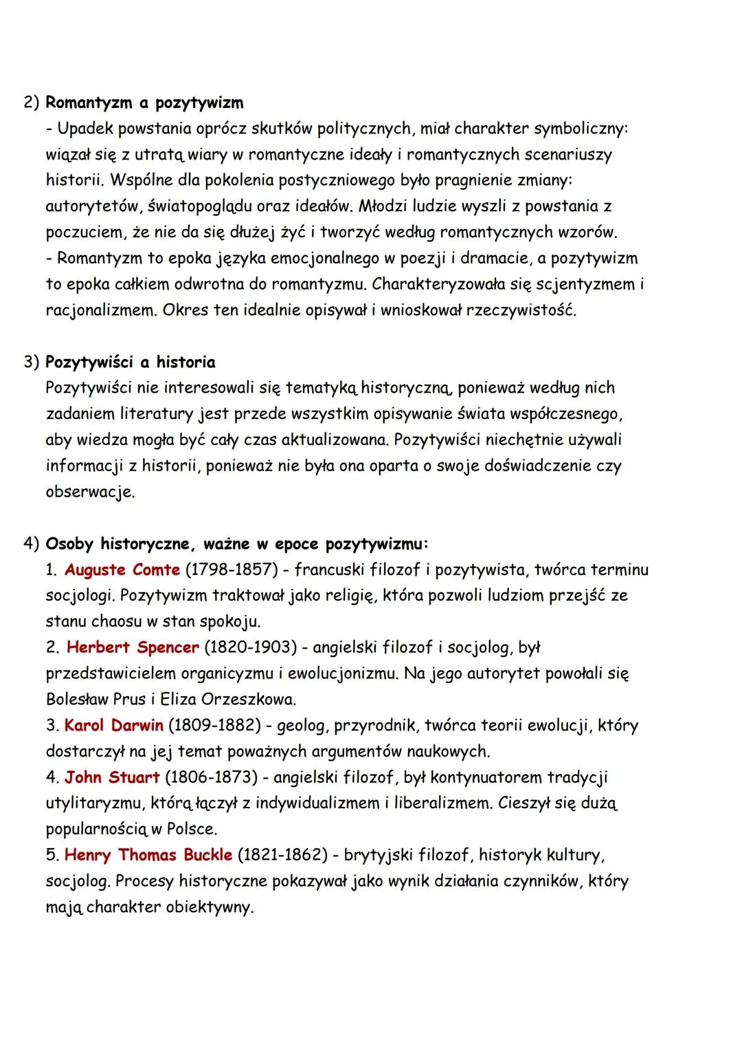 *POZYTYWIZM*
1) Pojęcia epoki:
a) Epoka pozytywizmu - epoka, która rozpoczęła się po powstaniu styczniowym.
Ludzie, którzy wtedy nazywali si