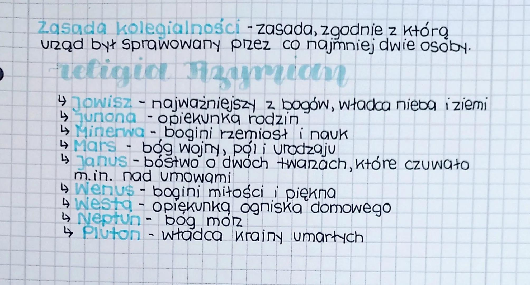 ↳dyktator - miał pełnie władzy i był powoływany na sześć
miesięcy w okresach zagrożenia.
↳ Konsulowie - pełnili najwyższą władzę, zwoływali 