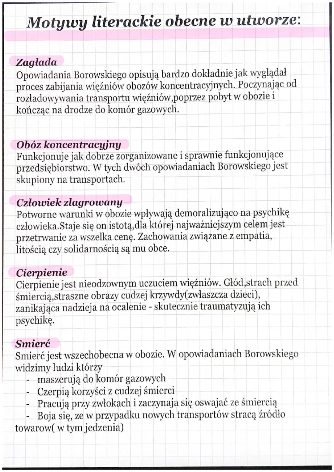Opowiadania Borowskiego
Tadeusz Borowski
Urodzony 12 listopada 1922 w Żytomierzu,
zmarł 3 lipca 1951 w Warszawie
Polski poeta, pisarz i publ