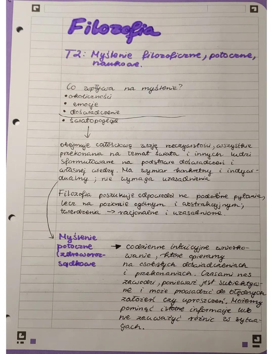 Myślenie - filozofia, nauka, codzienność