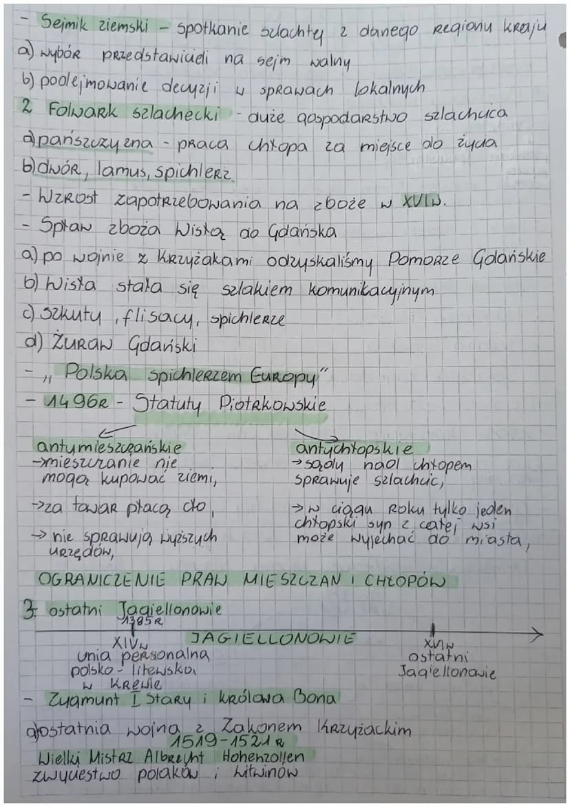 HISTORIA
Sprawdzian Tazia - Rzeczpospolita szlachecka
1 Demokracia szlachecka
- Szlachta
a) potomkowie Rycerzy
b) mieli przywileje ti mogli 