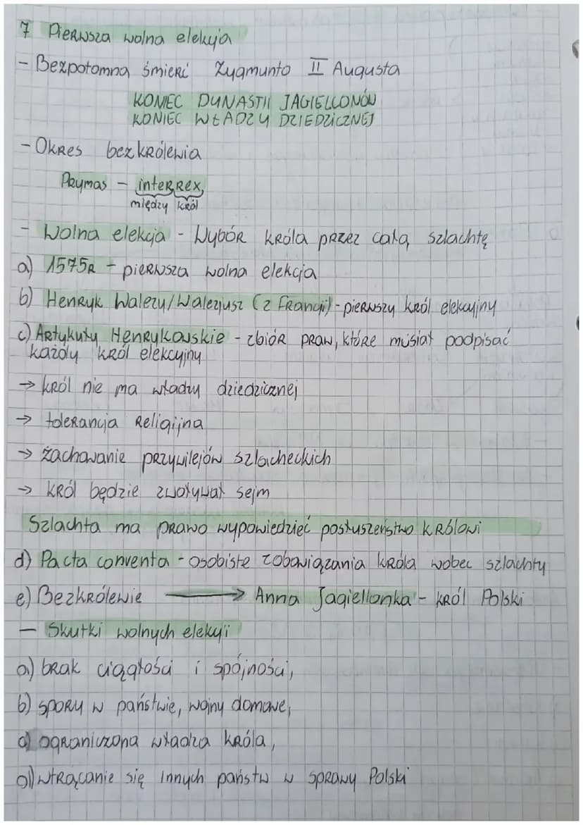 HISTORIA
Sprawdzian Tazia - Rzeczpospolita szlachecka
1 Demokracia szlachecka
- Szlachta
a) potomkowie Rycerzy
b) mieli przywileje ti mogli 