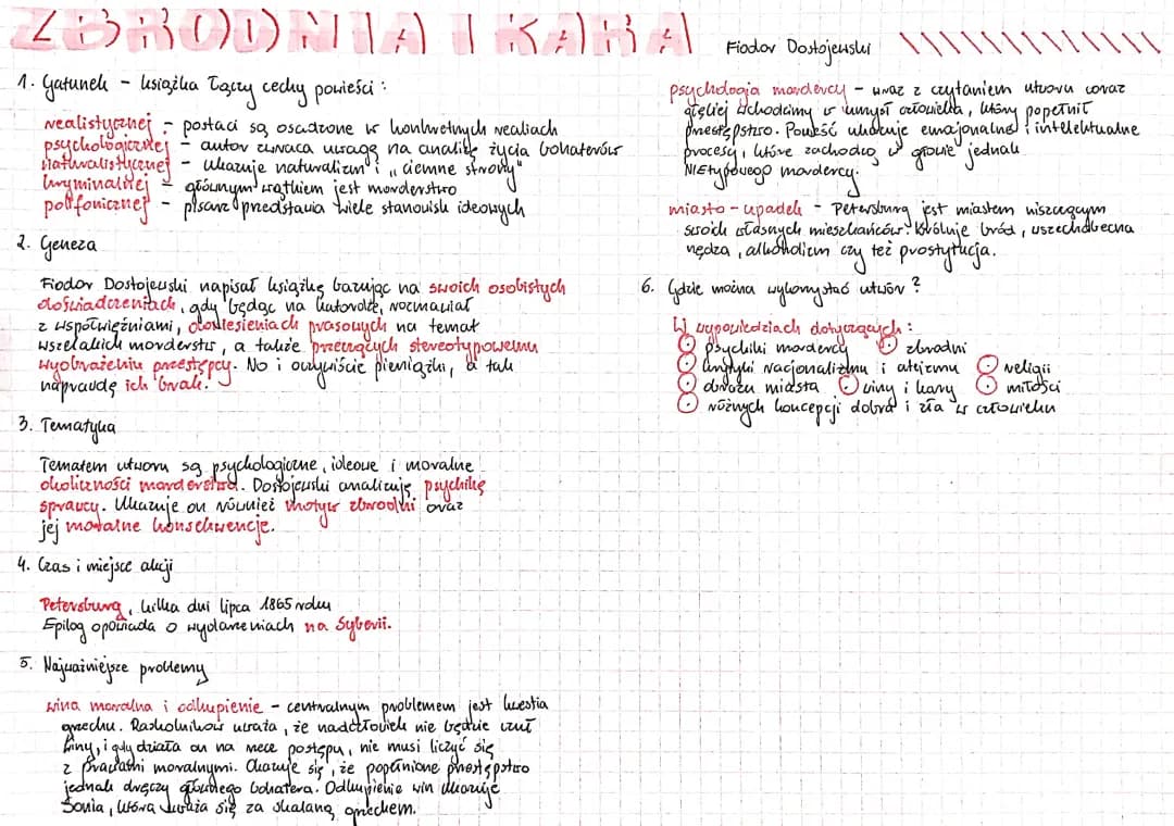 Zbrodnia i Kara - Notatki i Sprawdziany Nowa Era PDF