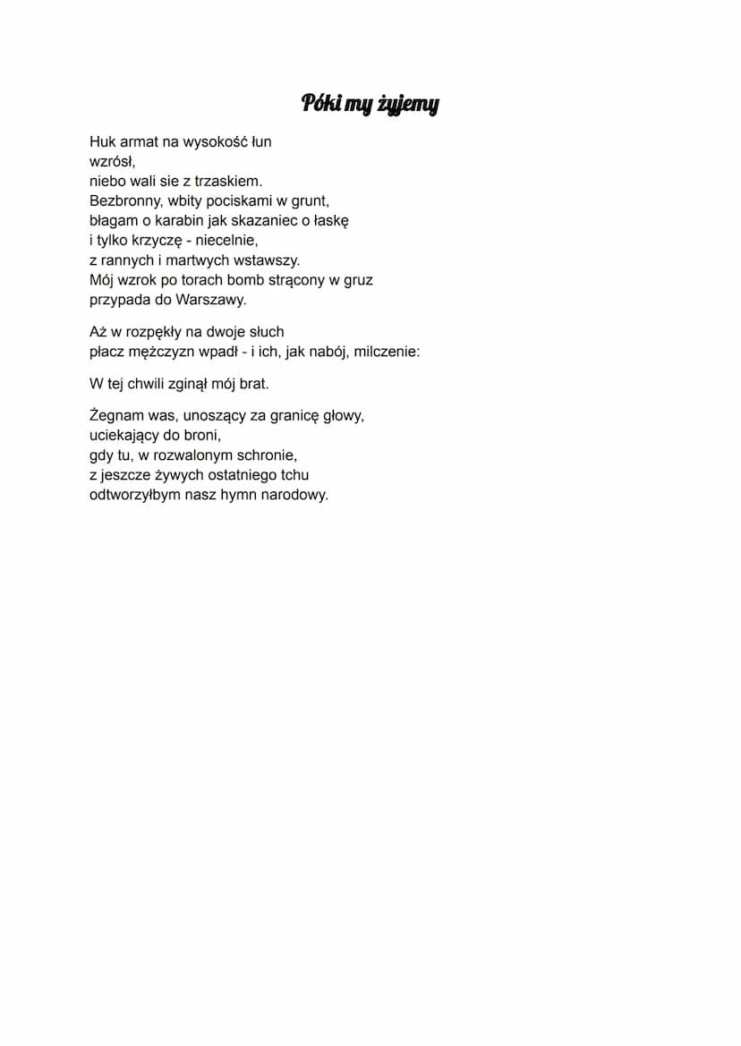Julian Przybos
Wybrane utwory
Gmachy
Utwór Juliana Przybosia ,,Gmachy" powstał w 1927 roku i został wydany w zbiorze „Z ponad"
w 1930 roku. 