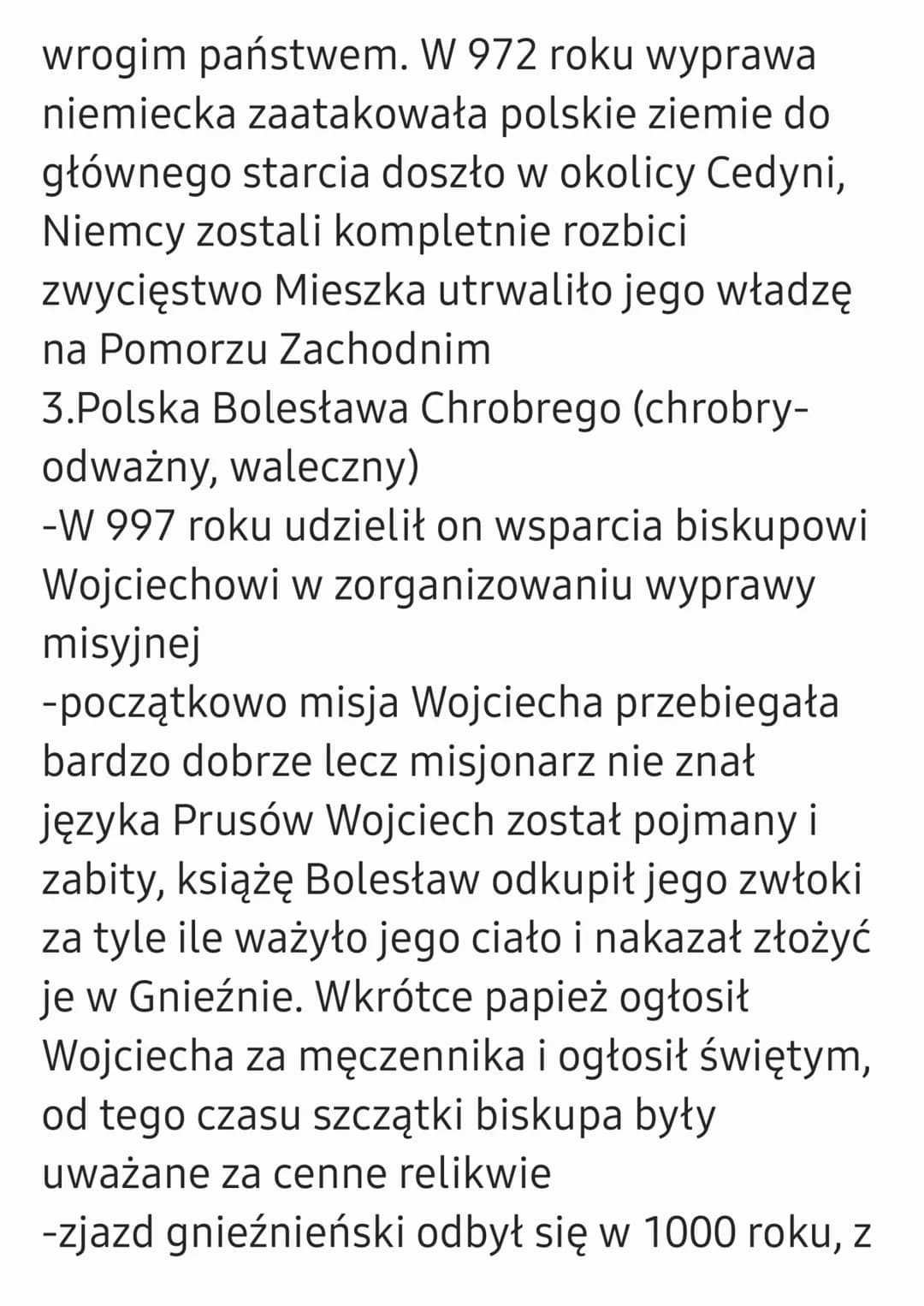 Sprawdzian Historia dział VI
1.Zanim powstała polska
-Najstarsze ślady przodków człowieka ma
obecnym terytorium polski pochodzą
sprzed około