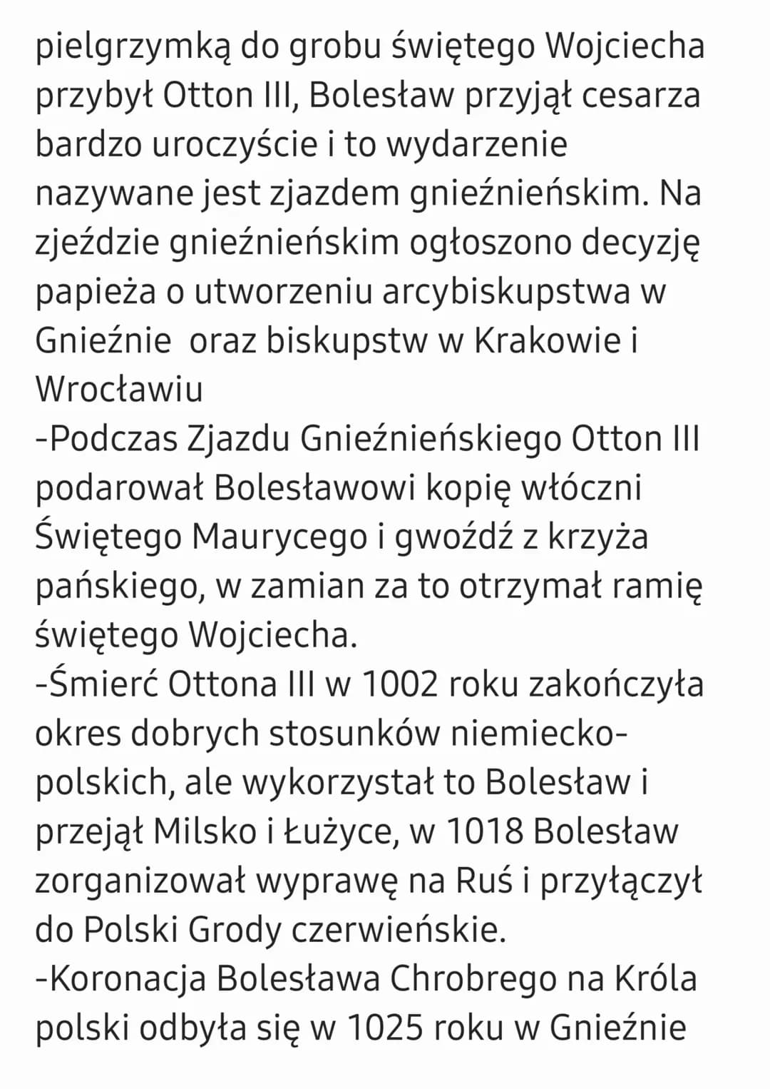 Sprawdzian Historia dział VI
1.Zanim powstała polska
-Najstarsze ślady przodków człowieka ma
obecnym terytorium polski pochodzą
sprzed około