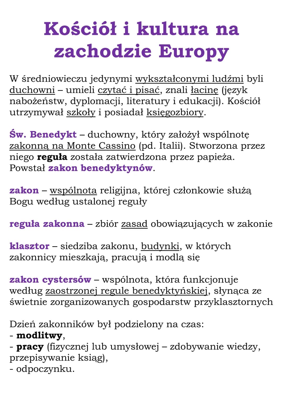 
<p>Katolicki zakon z reguła benedyktyńska to institucja religijna, której fundacja sięga średniowiecza. Benedyktyni o surowej regule byli j