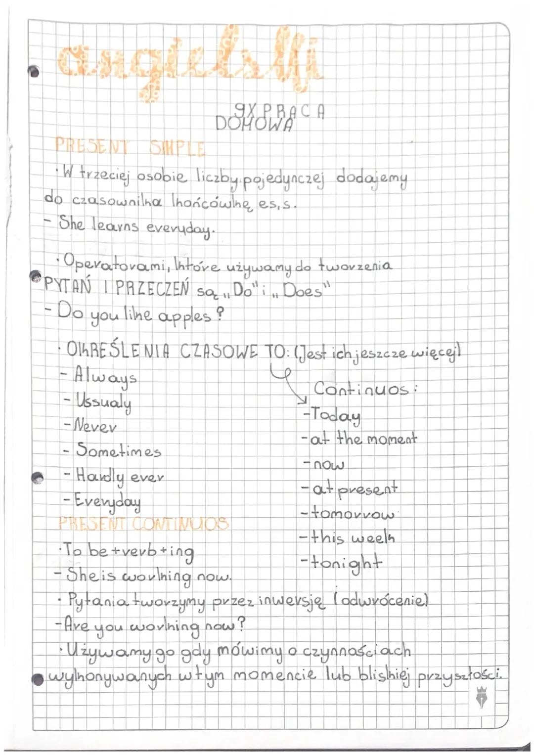 Prezent simple i continuos