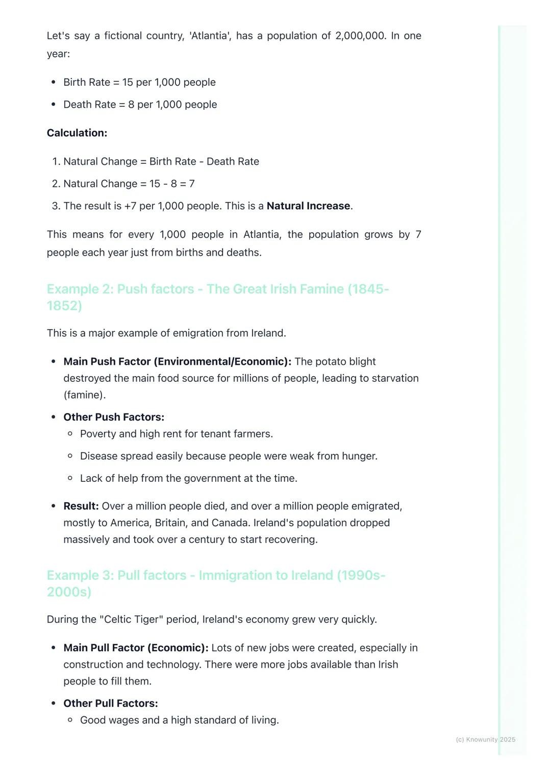 # Population Change and
# Migration

## Introduction to population change

Population change is all about how the number of people living in