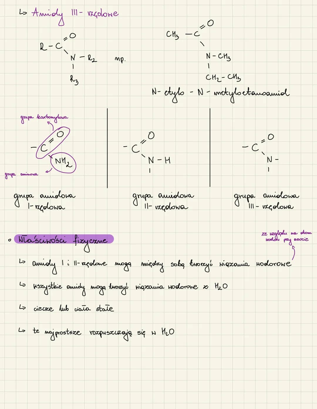 
<p>Amides are derivatives of carboxylic acids in which the functional group is an amino group. They can exist as liquids or solids, dependi
