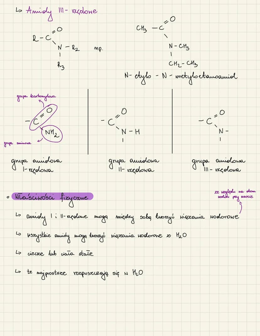 
<p>Amides are derivatives of carboxylic acids in which the functional group is an amino group. They can exist as liquids or solids, dependi