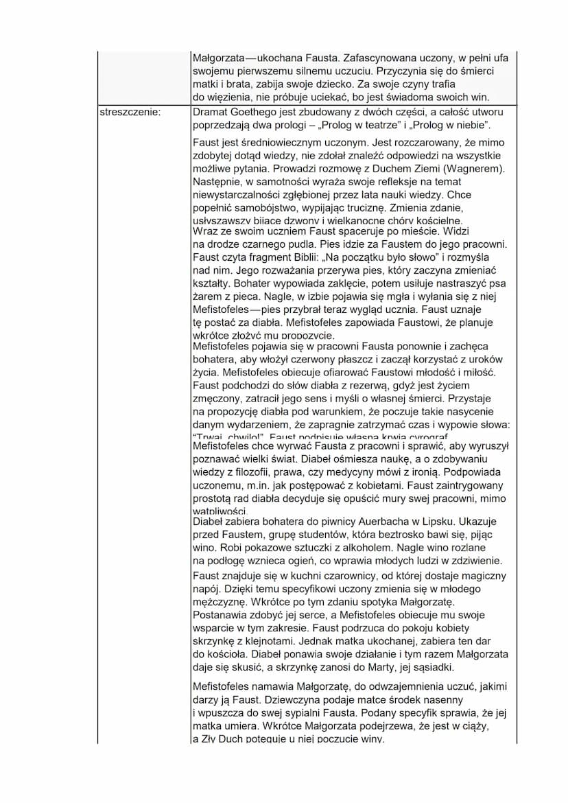 Johann Wolfgang
Goethe Faust
autor:
tytuł:
rodzaj literacki:
gatunek literacki:
data wydania:
epoka literacka:
miejsce wydania:
czas akcji:
