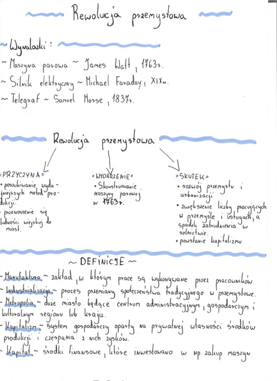 -
Wynalazki
~ MaszyNa parowa ~ James Watt, 17632.
Silnik elektryczny ~ Michael Faraday, XIXw.
~ Telegraf ~ Sanvel Morse, 183%.
Rewolucja prz