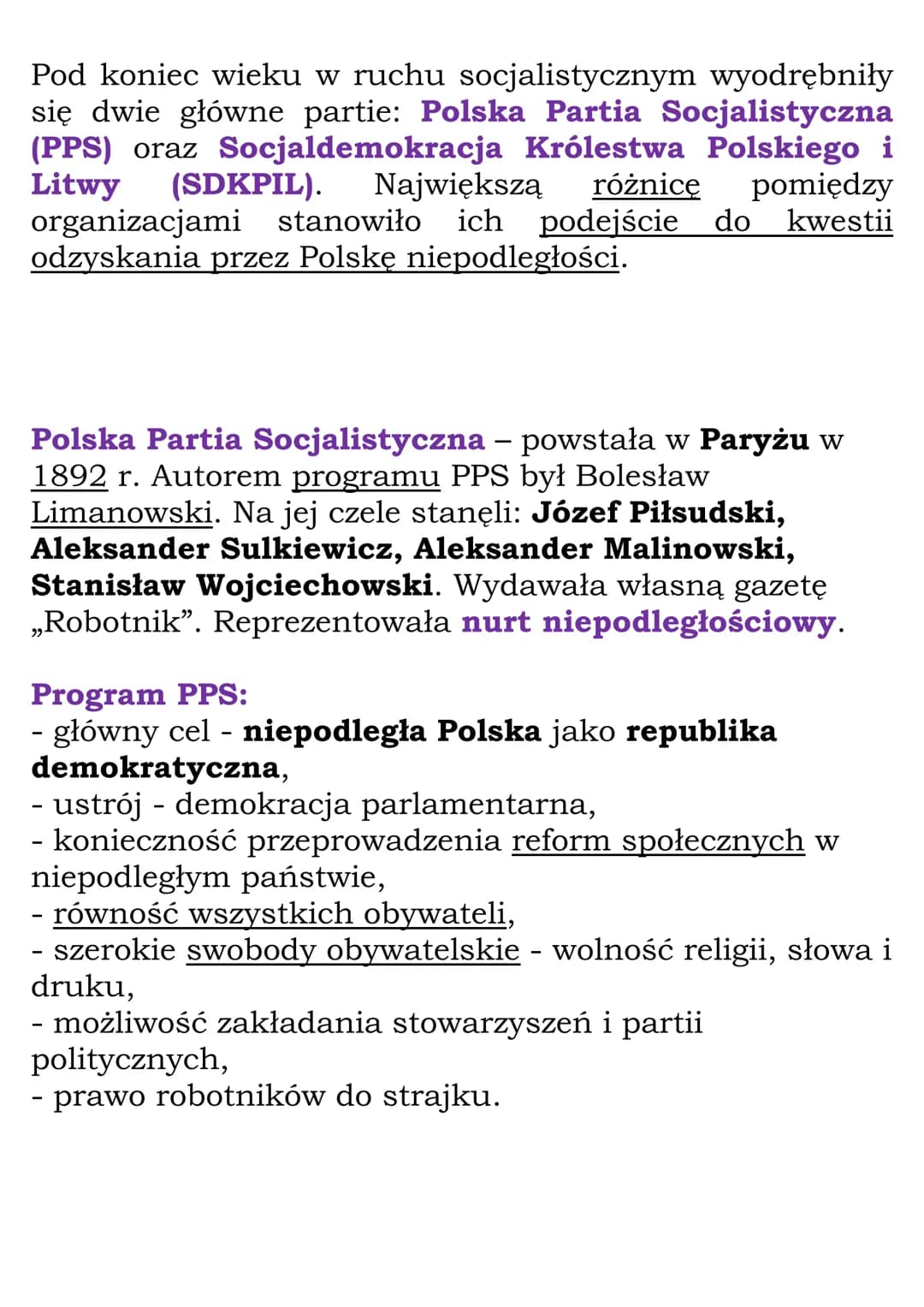 Nowe nurty polityczne
Ruch socjalistyczny
W drugiej połowie XIX w. na ziemiach polskich zaczął
rozwijać się ruch socjalistyczny.
W 1882 r. w