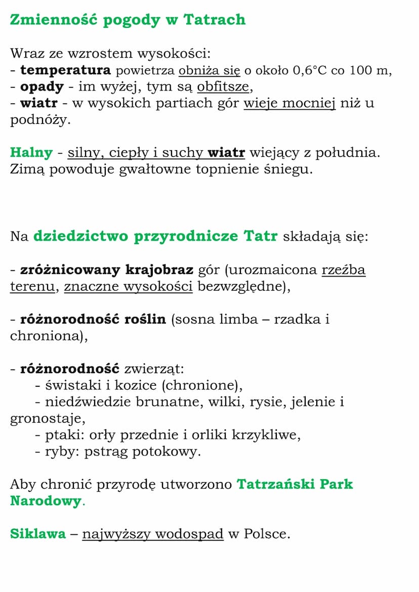 Krajobraz wysokogórski
Tatr
Tatry są częścią łańcucha Karpat.
Tatry są jedyną krainą w Polsce, w której występuje
krajobraz wysokogórski.
Ta