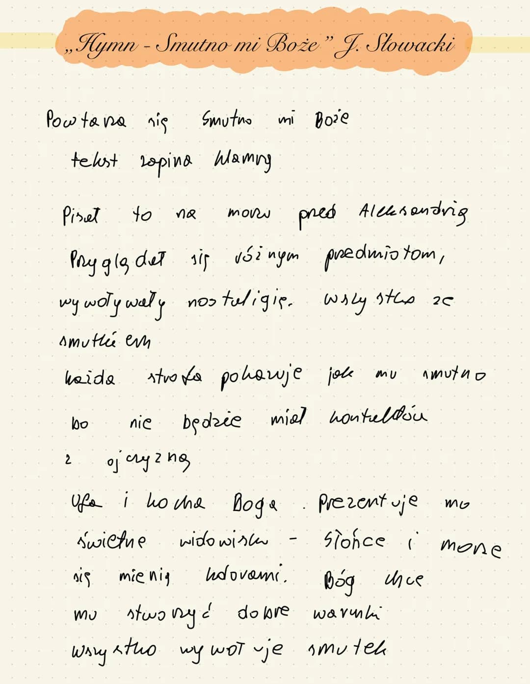 Juliusz
Słowacki hart how ha
(1
11
2
Roztoczeni"
"1 Hymn
h
Grób Agamemnona"
Smutno
ut wo rów:
Testament mój"
mi
Boże " „Rozłączenie" J.Słowa