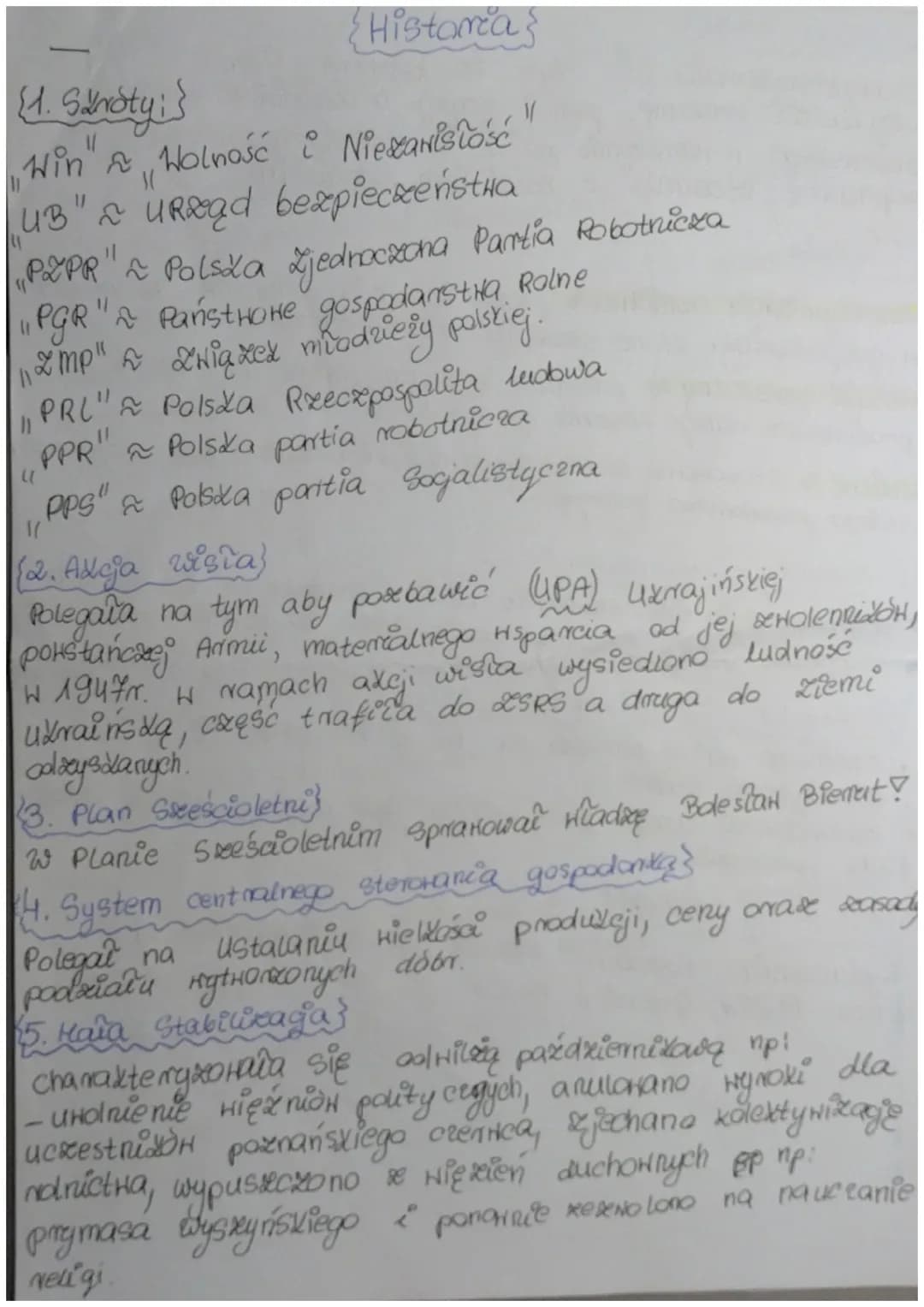 {Histora?
[1. Samoty:}
Win & Wolność i Niezawisłość
SC
1/
UB" & URead bezpieczeństwa
"PXPR" ~ Polska Zjednoczona Partia Robotnicza
1PGR" & P