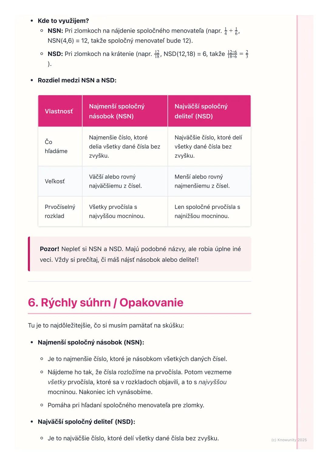 # Najmenší spoločný násobok a
# Najväčší spoločný deliteľ

1. Úvod do najmenšieho spoločného
násobku a najväčšieho spoločného
deliteľa

Ahoj