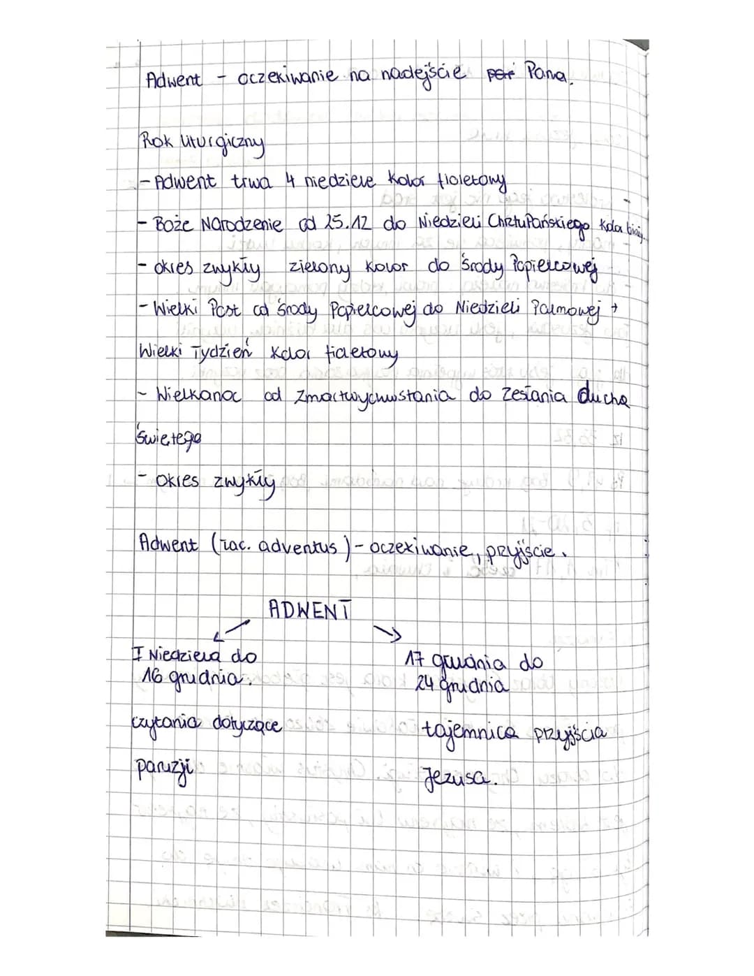 Adwent
oczekiwanie na
Swietege
Rok liturgiczny
-Adwent trwa
niedziele kolor fioletony
•Boże Narodzenie od 25.12 do Niedzieli Chrztu Pańskieg