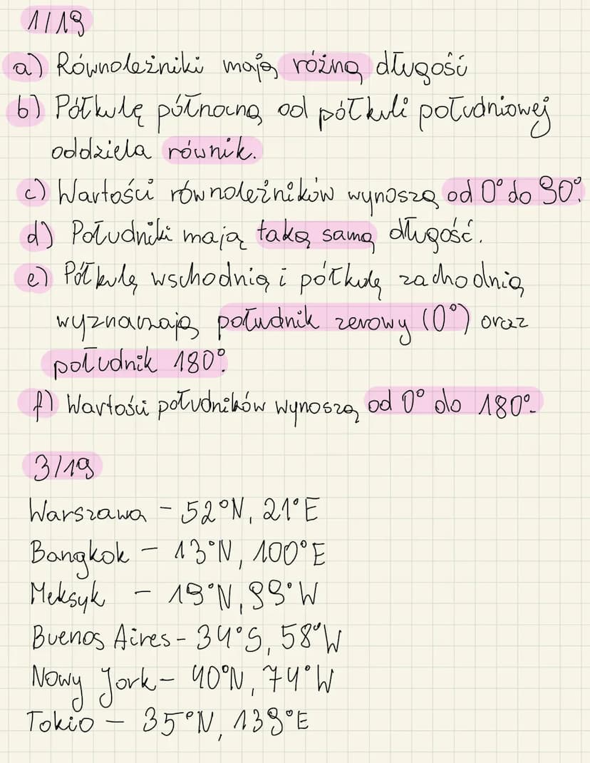 
<h2 id="siatkageograficzna">Siatka geograficzna</h2>
<p>Siatka południków i równoleżników służy do ustalania położenia punktu na kuli ziems