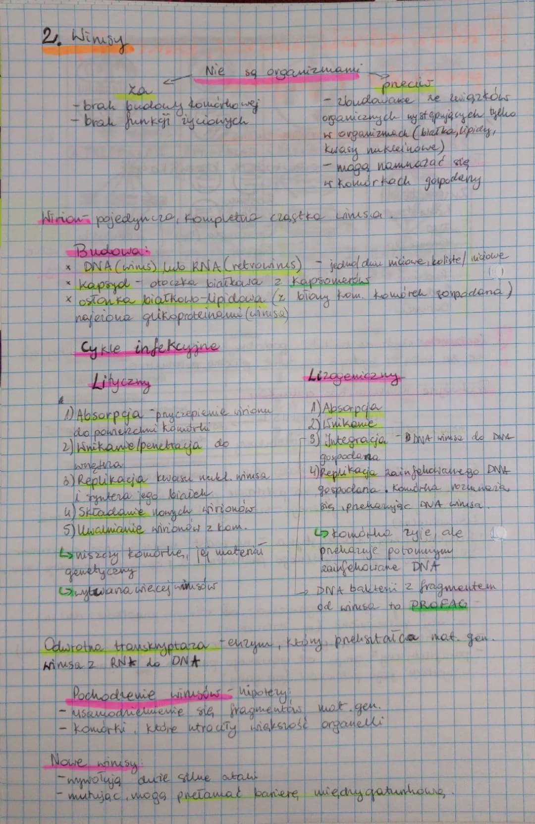 Budowa Wirusów z Diagramami - Biologia na Czasie