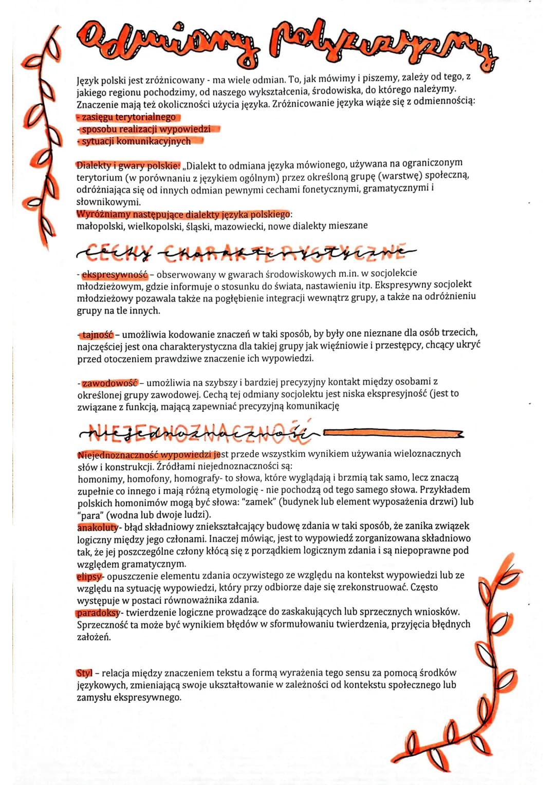 advarony Polyprazame
Język polski jest zróżnicowany - ma wiele odmian. To, jak mówimy i piszemy, zależy od tego, z
jakiego regionu pochodzim
