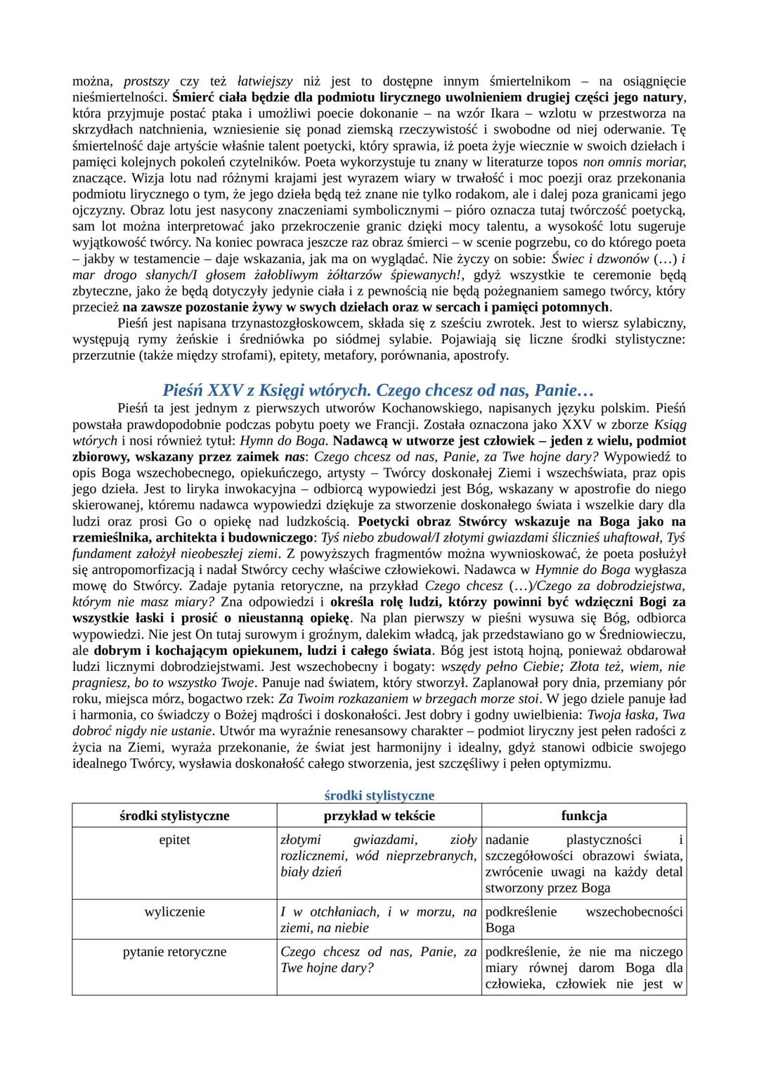 Pieśni
pieśń jako gatunek literacki
Pieśń jest gatunkiem liryki, swymi korzeniami sięgającym Antyku. Wtedy były to utwory bardzo mocno
związ