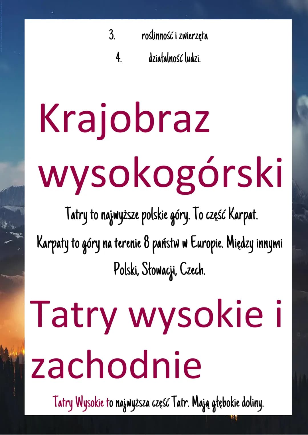 Krajobraz
Polski
Krajobraz
To wycinek przestrzeni geograficznej, który wyróżniają cechy
związane z ukształtowaniem terenu, budową geologiczn