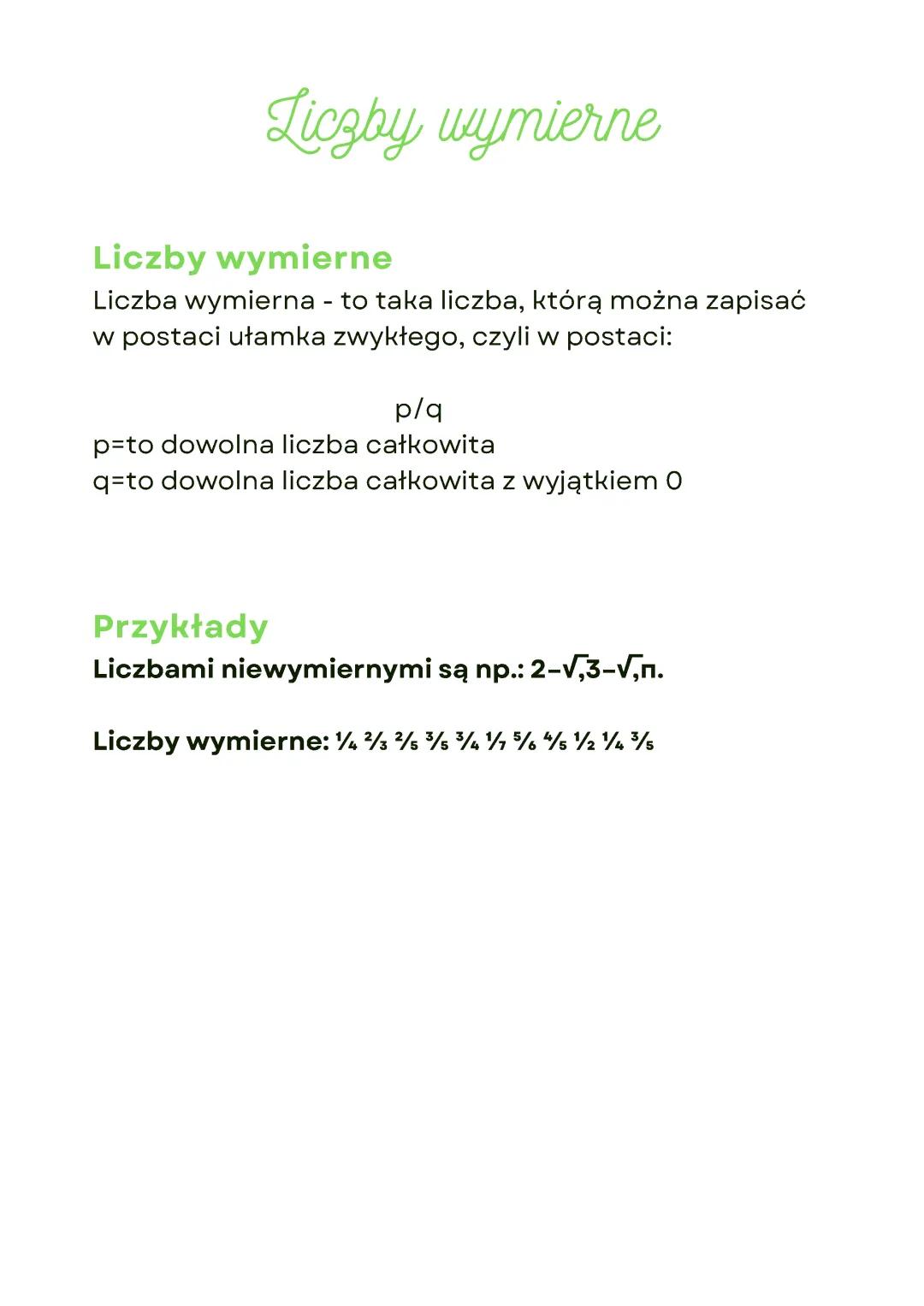 Liczby wymierne