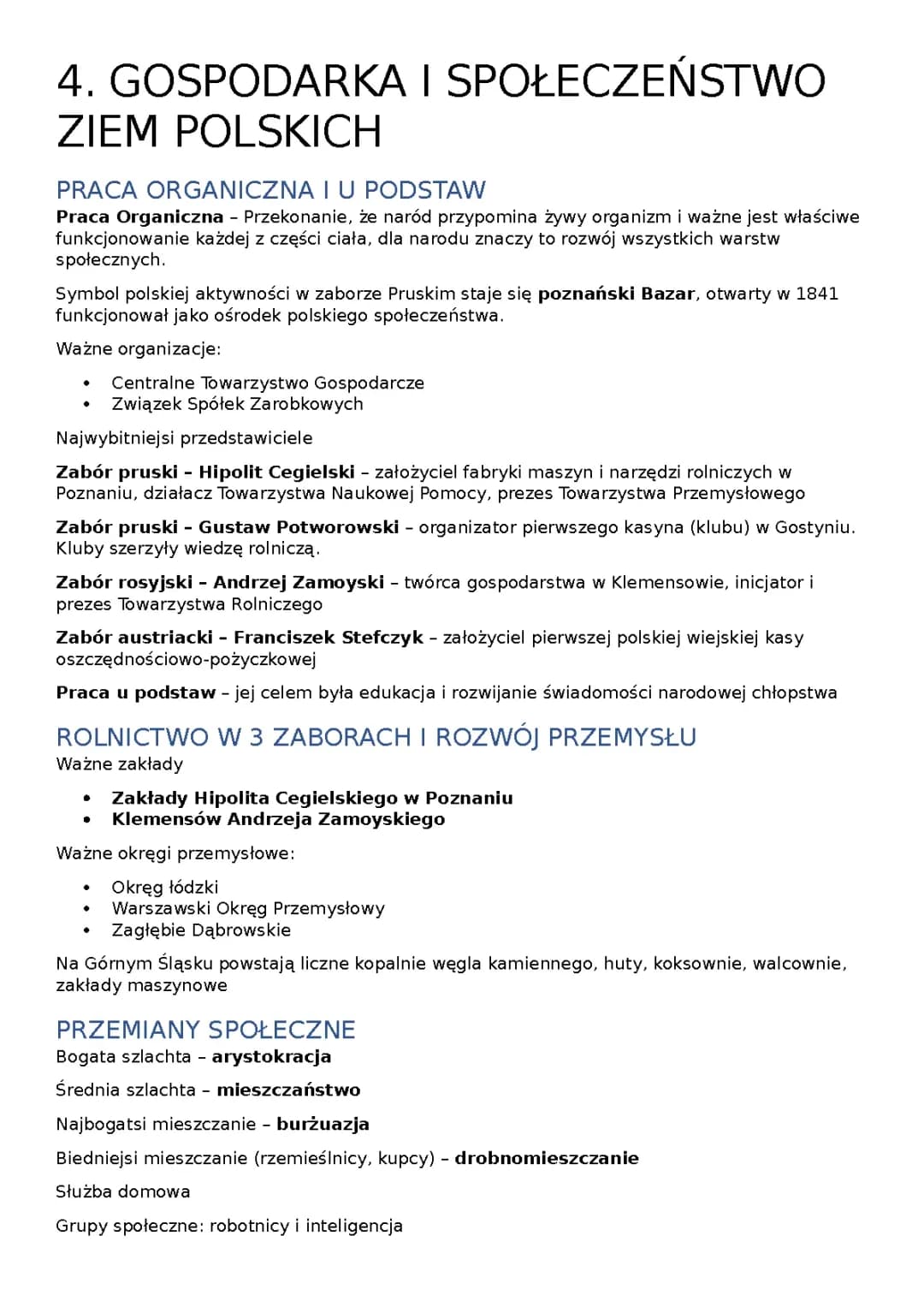 GOSPODARKA I SPOŁECZEŃSTWO ZIEM POLSKICH