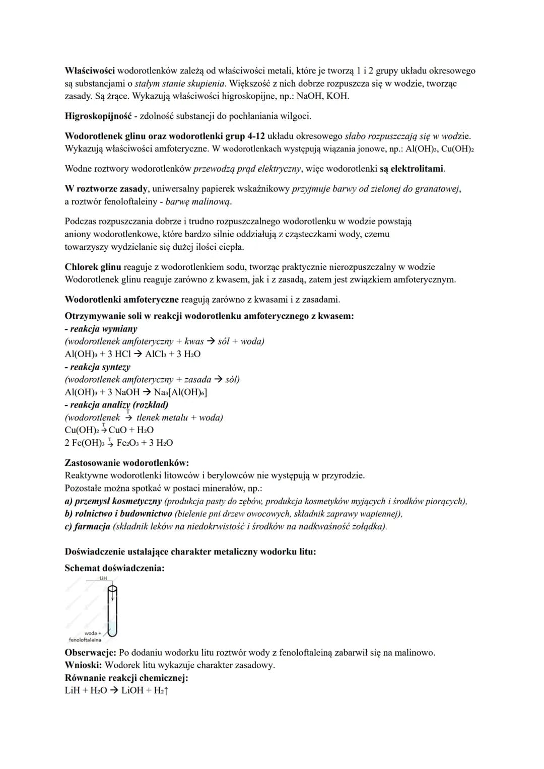 Wodorki - to związki chemiczne wodoru z innym pierwiastkiem chemicznym, głównie metalem.
Ich wzór ogólny ma postać:
n I
a) dla 1-15 grupy → 