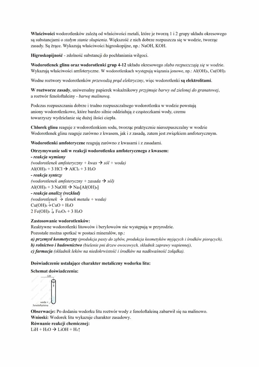 Wodorki - to związki chemiczne wodoru z innym pierwiastkiem chemicznym, głównie metalem.
Ich wzór ogólny ma postać:
n I
a) dla 1-15 grupy → 