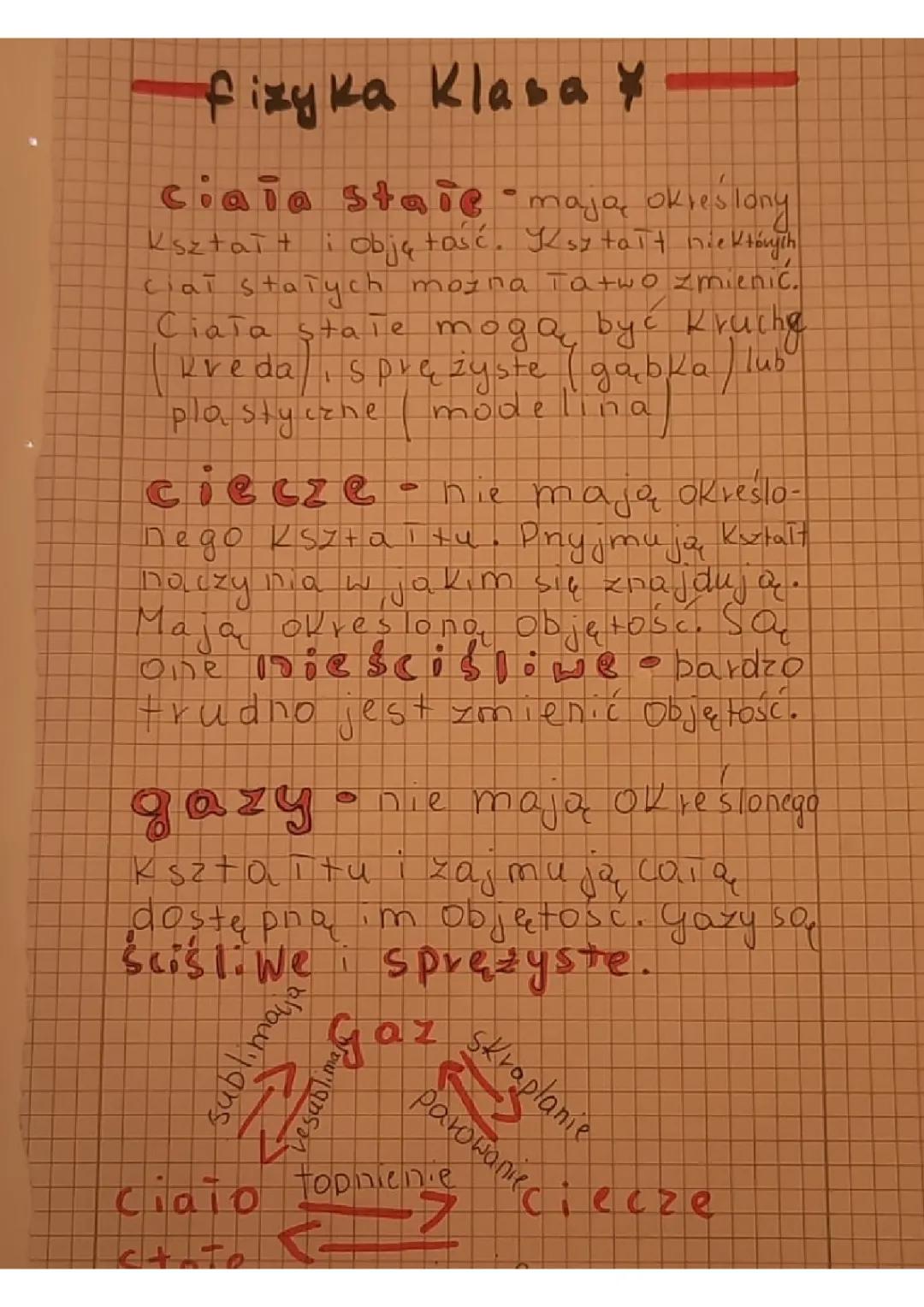 Fizyka: Podsumowanie Działu 2 dla Klasy 7