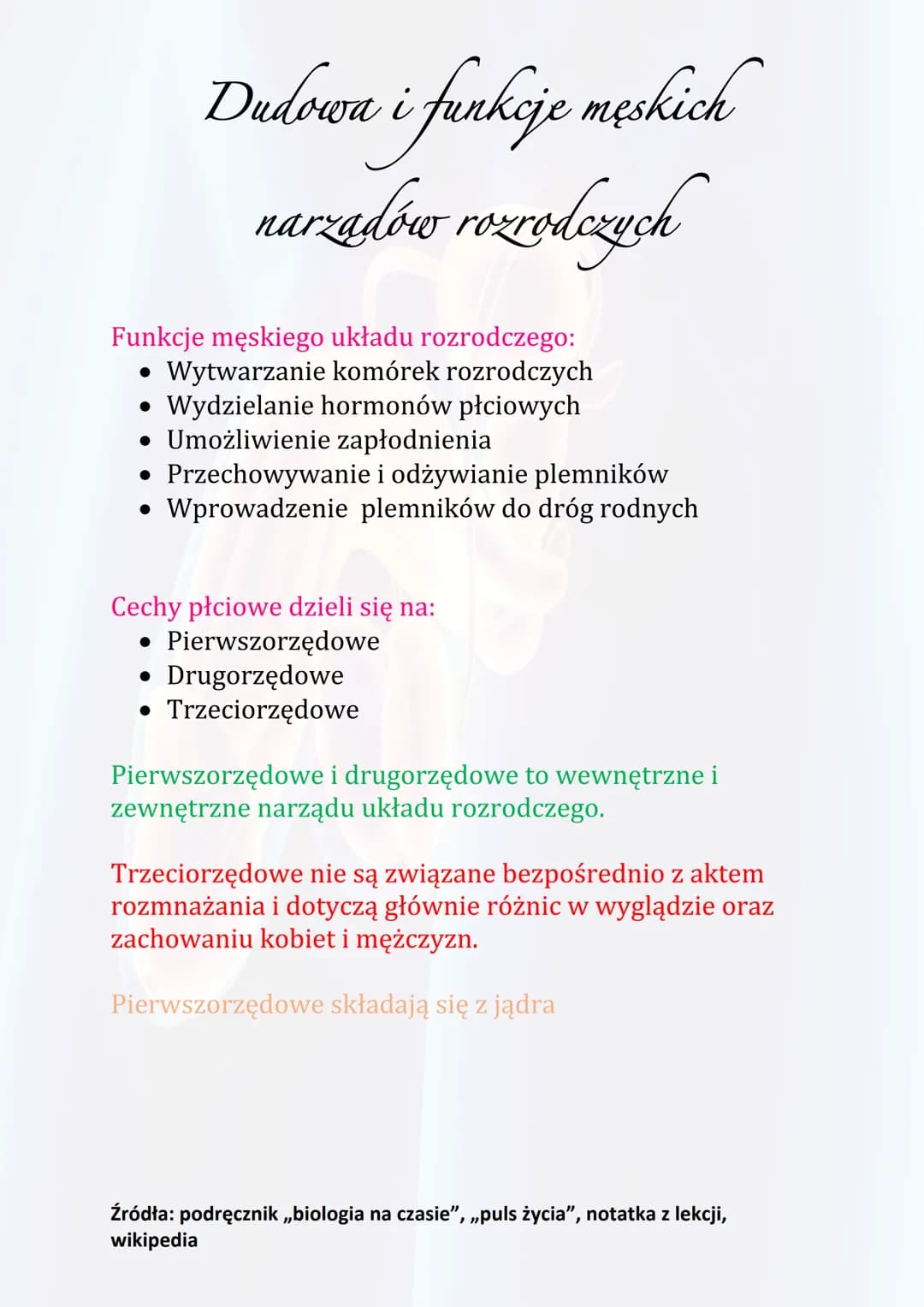 Dudowa i funkcje męskich
narzadów rozrodczych
Funkcje męskiego układu rozrodczego:
• Wytwarzanie komórek rozrodczych
• Wydzielanie hormonów 
