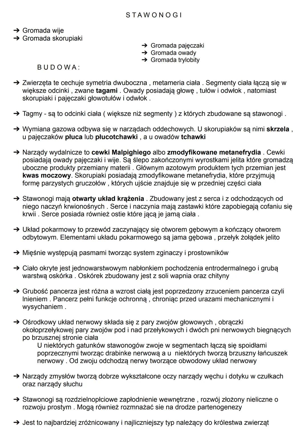 Stawonogi - Cechy i Przykłady