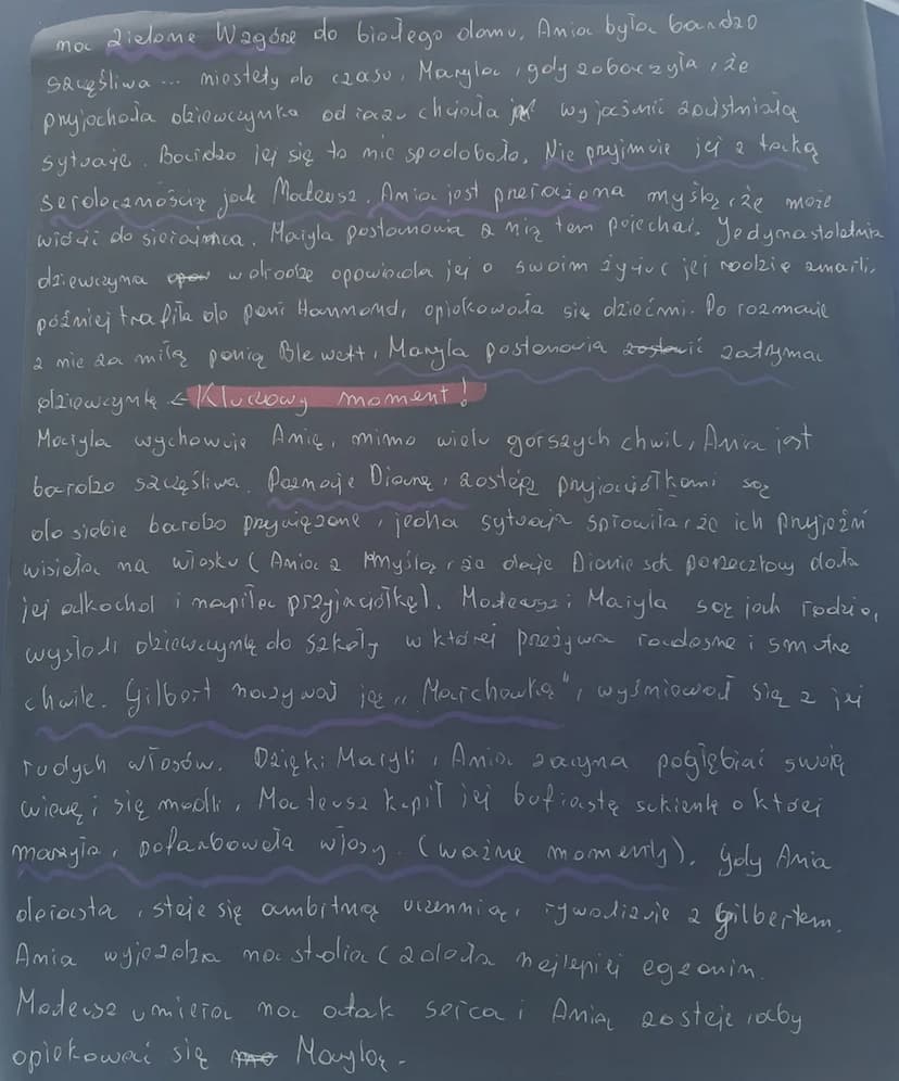 Ania z
Zielonego
Lucy Maud Montgomery
Wagóna"
(zousi miejsce wydarzeń mm> druga połowa XIX wieku, Avonlea
Wyspa Księcia Edworrola Kocmocoloc