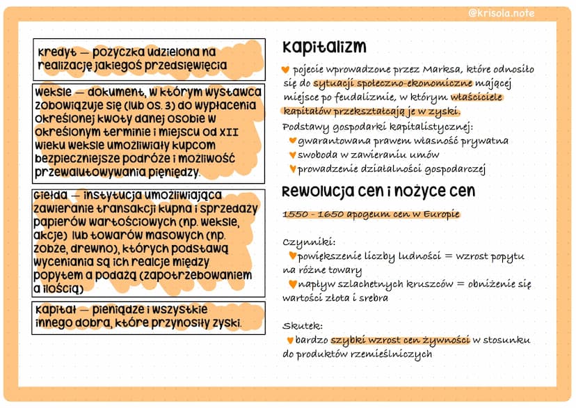 Gospodarka XVI wieku @@krisola.note
urbanizacja - powstawanie nowych
miast lub rozrastanie się już
istniejących pod względem
demograficznym 