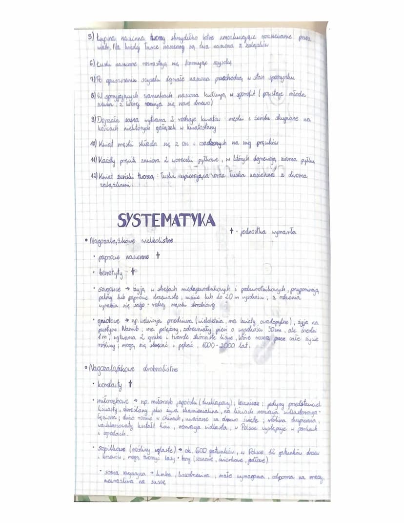 
<h3 id="cechyrolinnagonasiennych">Cechy roślin nagonasiennych</h3>
<p>Rośliny nagonasienne charakteryzują się tym, że ich nasiona nie są os