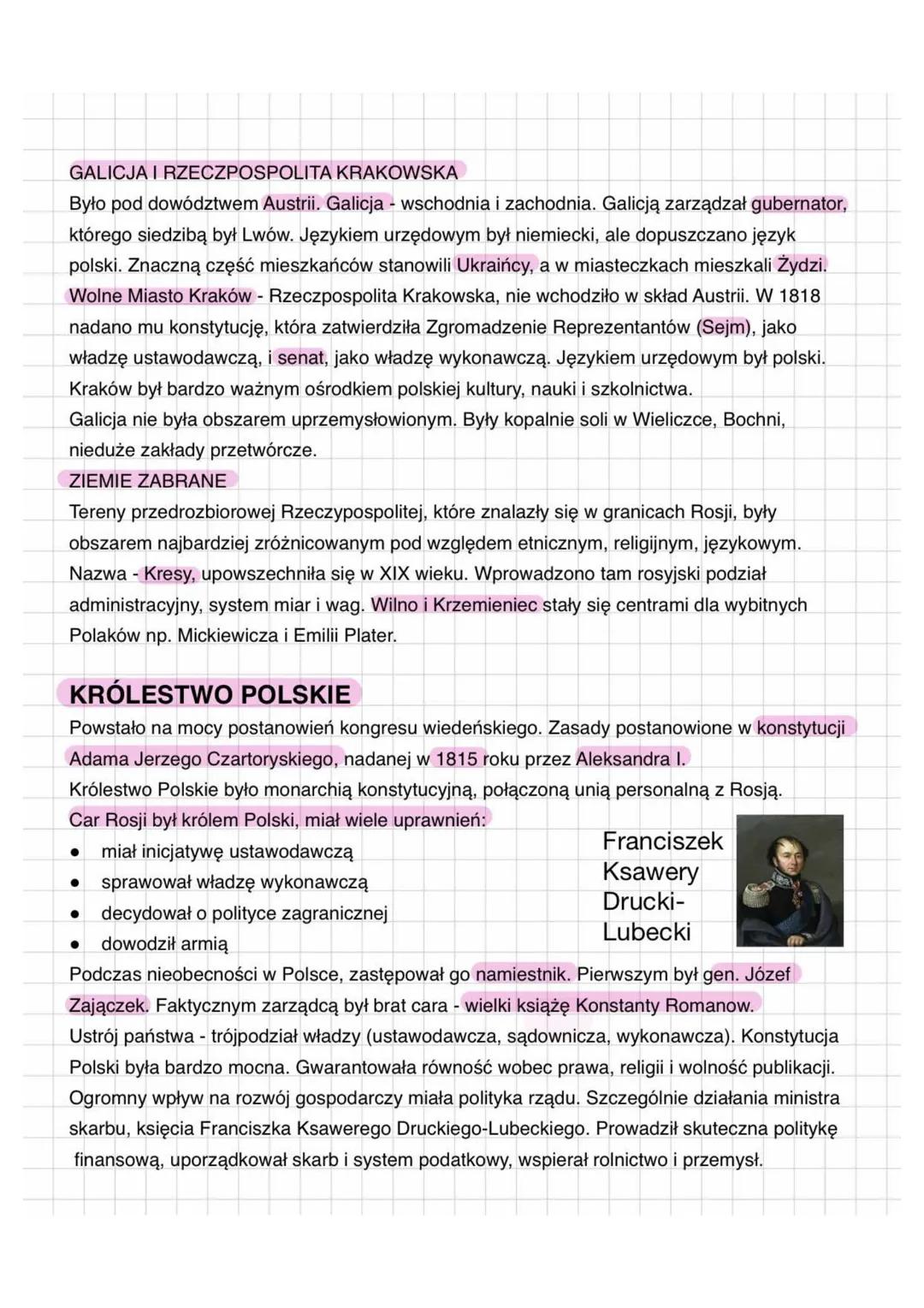 ZIEMIE POLSKIE W I POŁOWIE XIX WIEKU
SYSTEM WIEDEŃSKI NA ZIEMIACH POLSKICH
Od 1815 roku 82% terytorium Rzeczypospolitej było w posiadaniu Ro