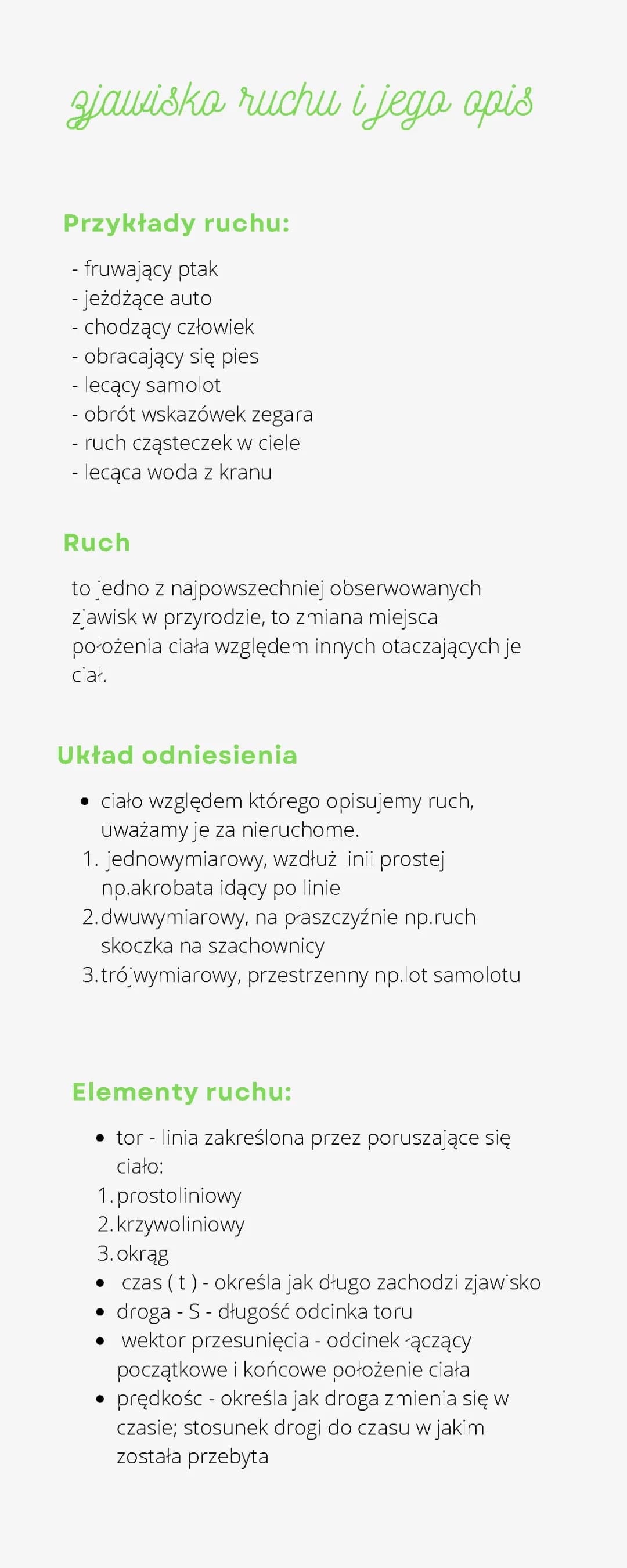 Ruch i Jego Opis - Fizyka Klasa 7: Rodzaje, Prędkość i Wzory