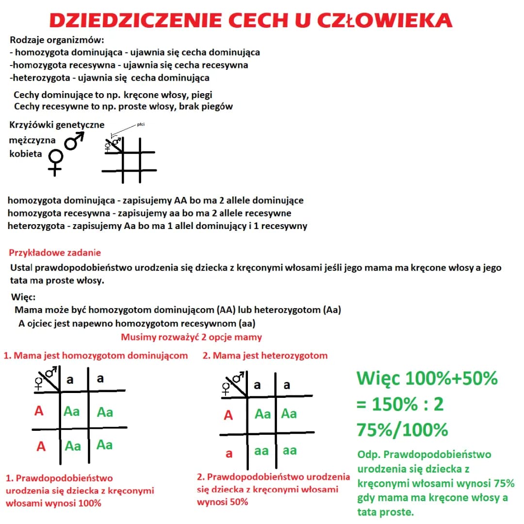 Dziedziczenie cech u człowieka