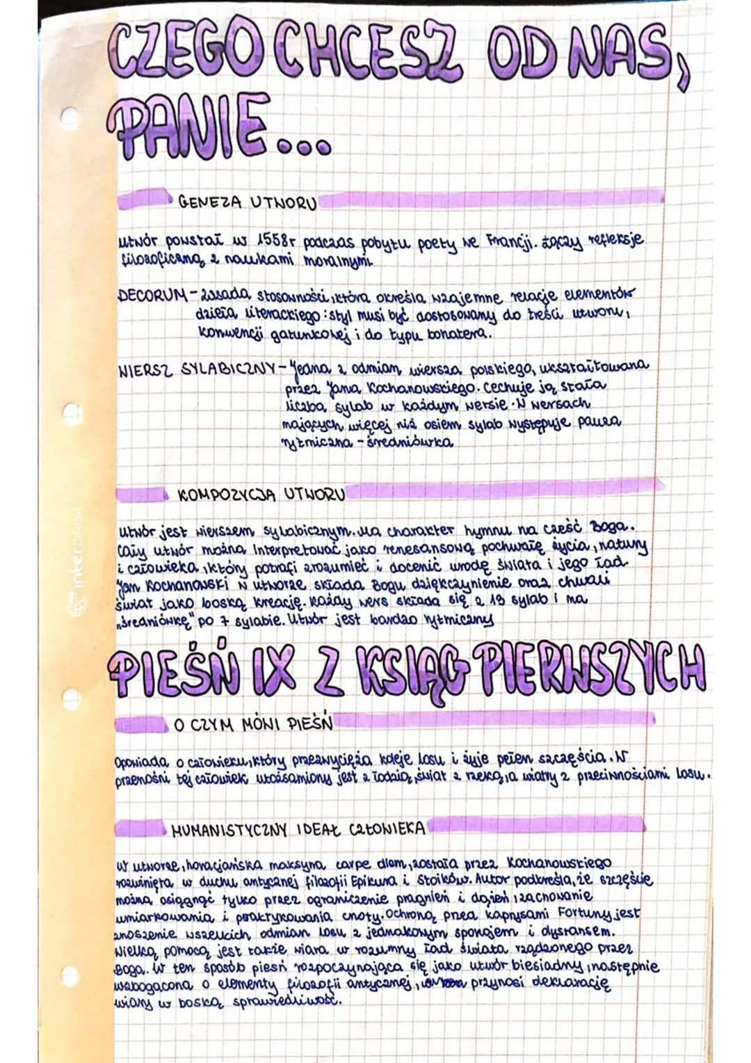 t
InterDRUK
PIEŚNI
GENEZA I TEMATYKA
•Pieśni, które Jan Kochanowski tworzył przez całe życie, Rostały w większoś
Nydane dopiero N 1586r. 2bi