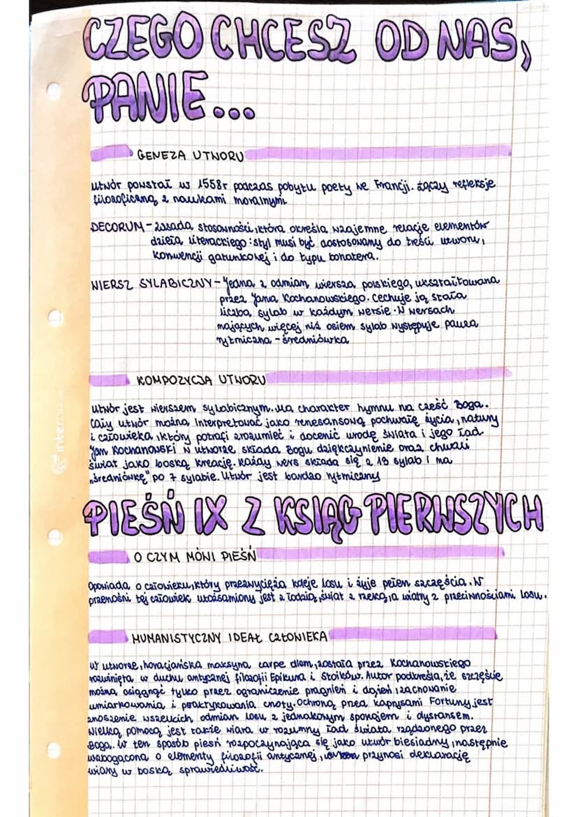 t
InterDRUK
PIEŚNI
GENEZA I TEMATYKA
•Pieśni, które Jan Kochanowski tworzył przez całe życie, Rostały w większoś
Nydane dopiero N 1586r. 2bi
