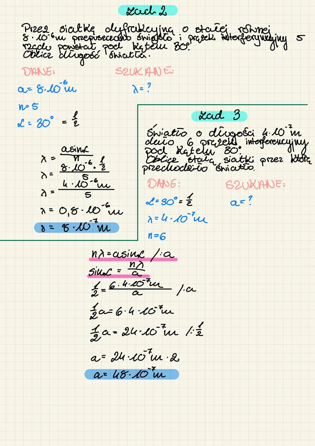 Temat: Dyfraxga i interferencia światła 19.12.2022
λ=3,5·10m ÷ 8·10m
↳siatka cyfrakcyjjua -układ rowno odległych seczelin
a-stała siatki dyf