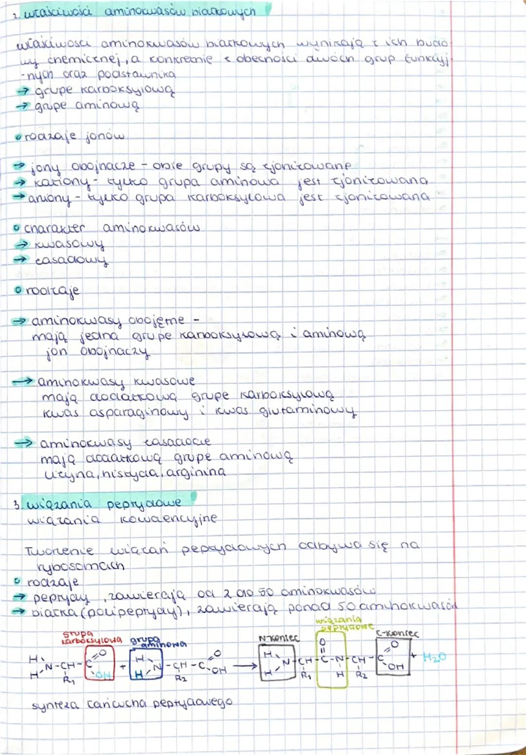 temat: Aminokwasy
Budowa i funkcje biacek
biacka są głównym składnikiem budicouym kompres
tkanek oraz odgrywają kluczqwą rolę wich metabolie