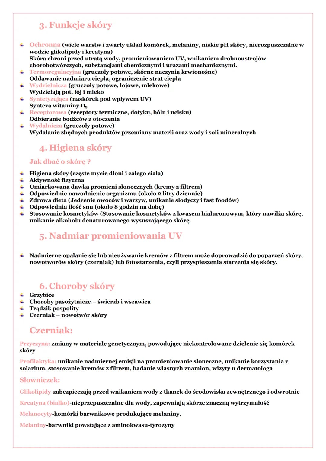 SKÓRA
Skóra jest największym narządem w organizmie człowieka. U dorosłego człowieka stanowi około 15%
masy ciała i ma powierzchnię około 2m²