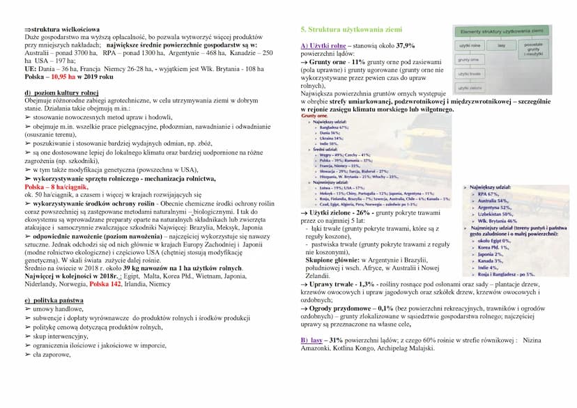 IV. ROLINICTWO, LEŚNICTWO I
RYBACTWO
1. Funkcje rolnictwa
➤ funkcja ekonomiczna - dostarczanie żywności ludziom i zwierzętom oraz innych
pro