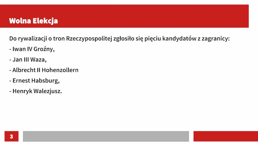 Wolna Elekcja, Henryk Walezy i panowanie Stefana Batorego Wolna Elekcja
Po śmierci Zygmunta Augusta (1572 r.) w Rzeczypospolitej zapanowało
