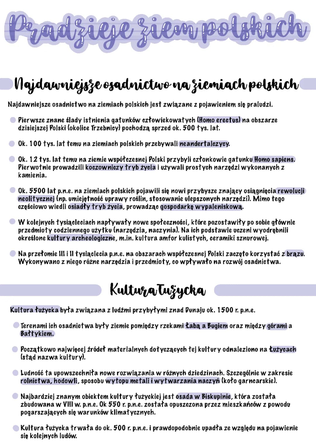 Pradzieje Ziem Polskich: Notatka, PDF, Prezentacja i Quiz